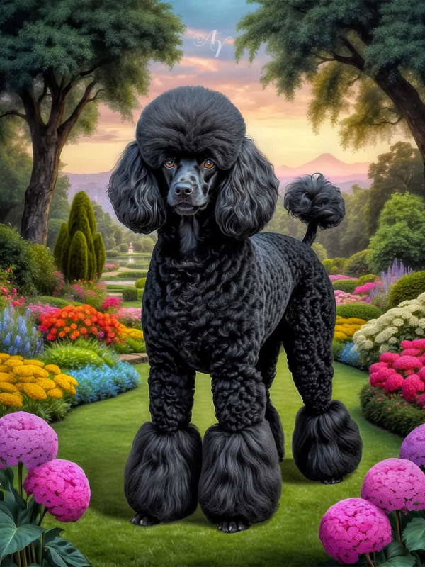 Poodle Portrait Paintings
