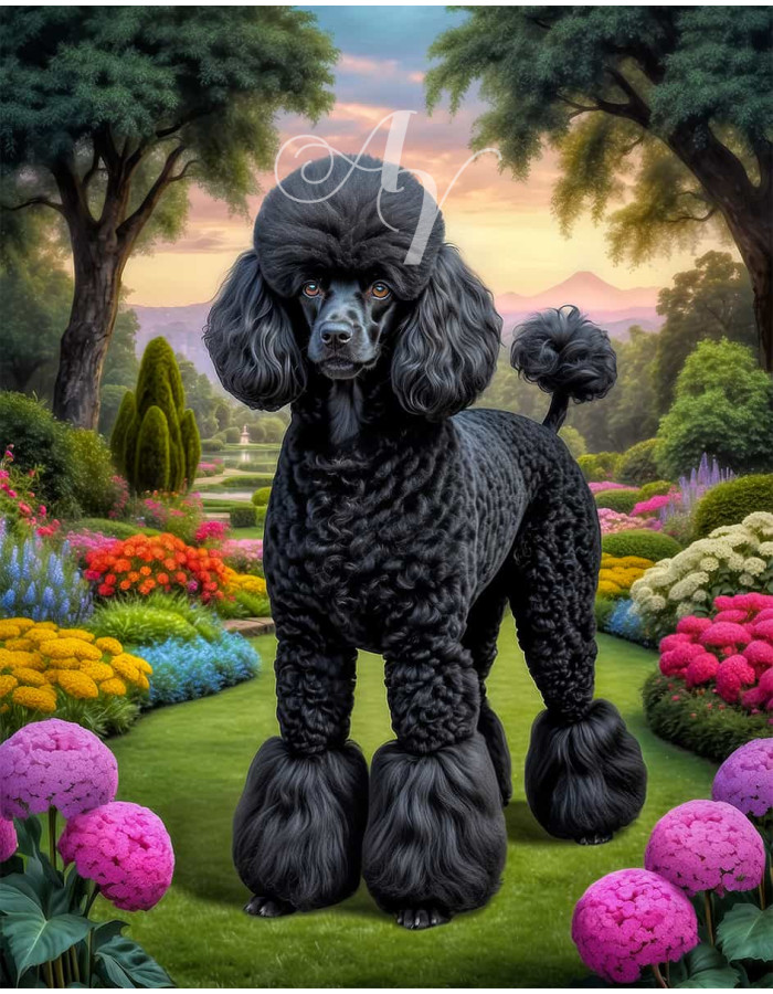 Poodle Dog Portrait Paintings Poodle Dog Portrait Paintings