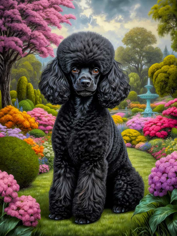 Poodle Portrait Paintings