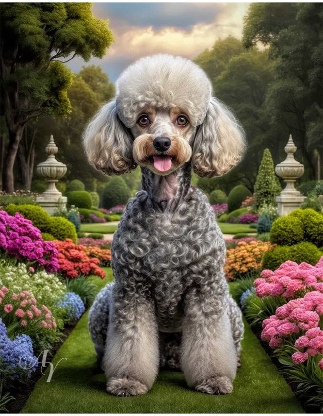 Poodle Dog Portrait Paintings Poodle Dog Portrait Paintings