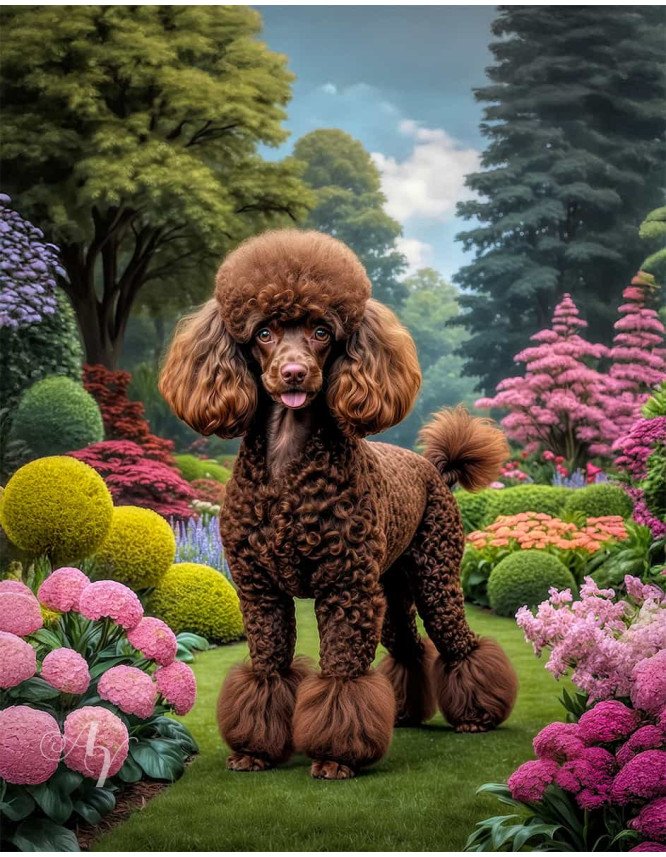 Poodle Dog Portrait Paintings Poodle Dog Portrait Paintings