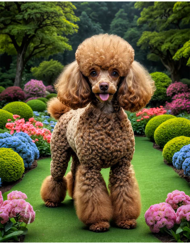 Poodle Dog Portrait Paintings Poodle Dog Portrait Paintings