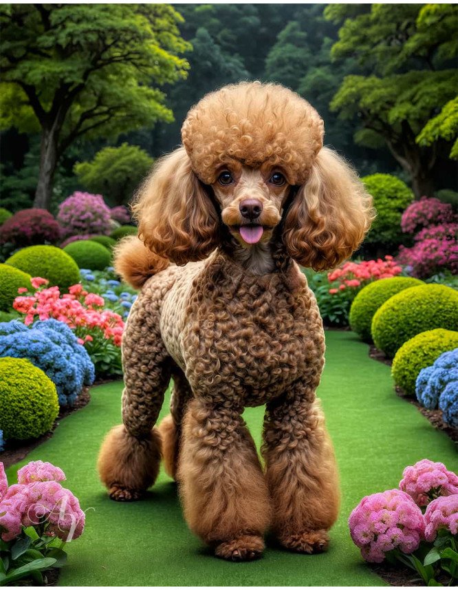 Poodle Dog Portrait Paintings Poodle Dog Portrait Paintings
