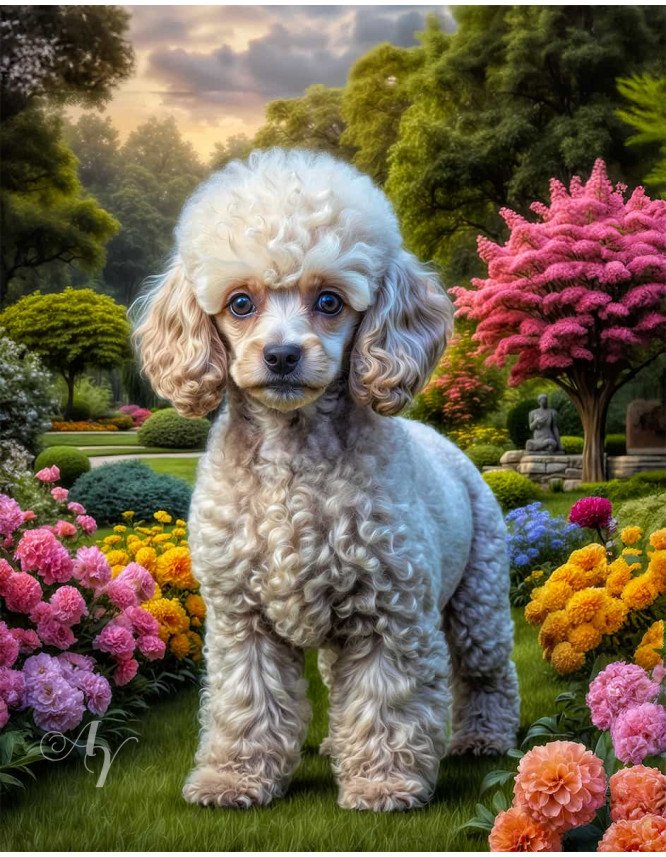 Poodle Dog Portrait Paintings Poodle Dog Portrait Paintings