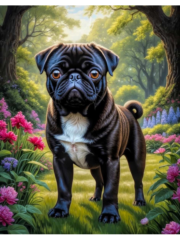Pug Dog Portrait Paintings