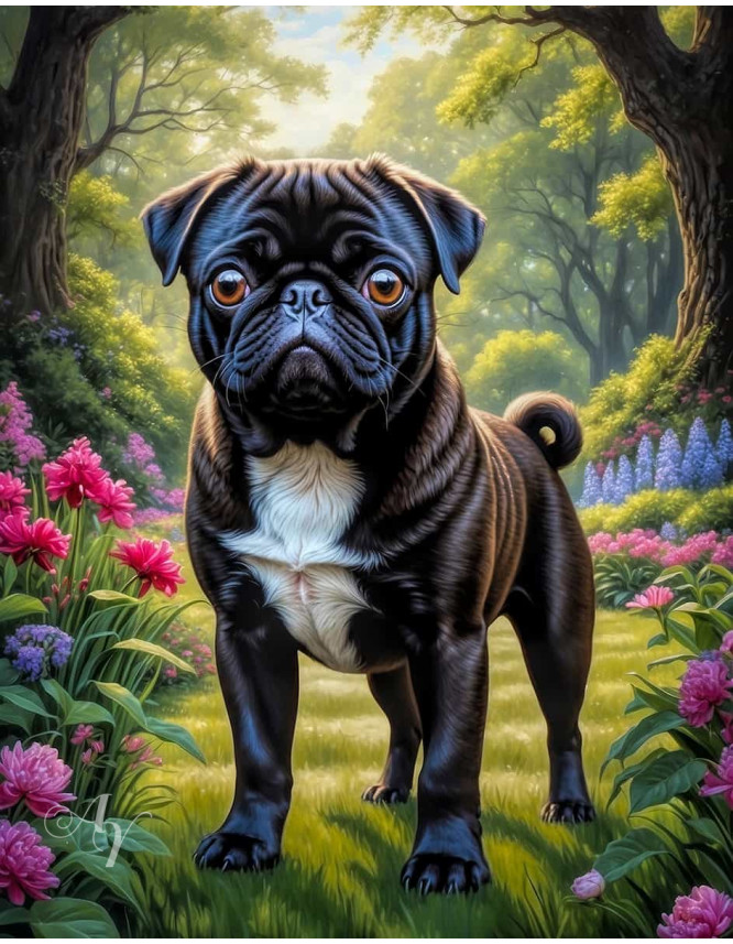 Pug Dog Portrait Paintings Pug Dog Portrait Paintings