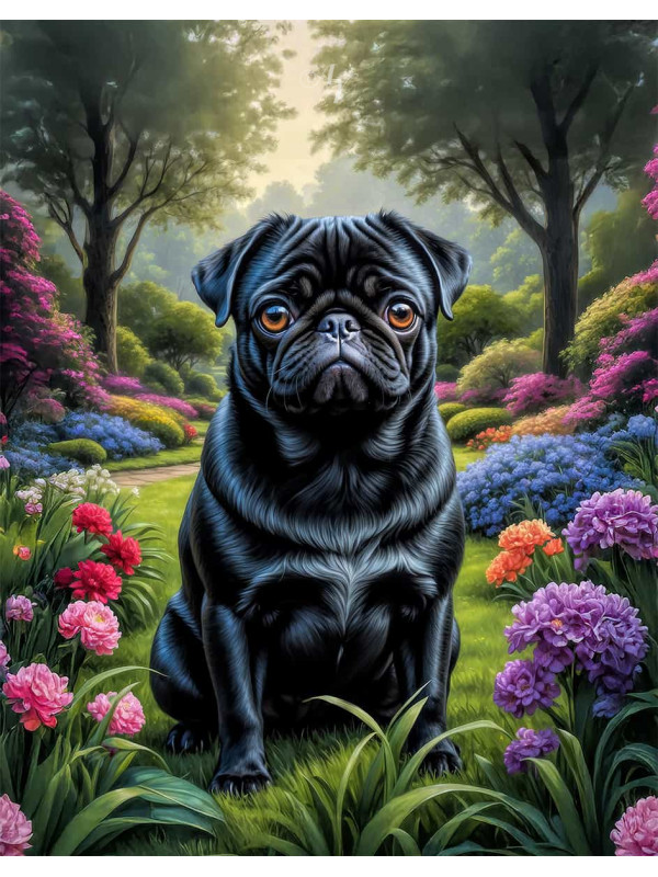 Pug Dog Portrait Paintings