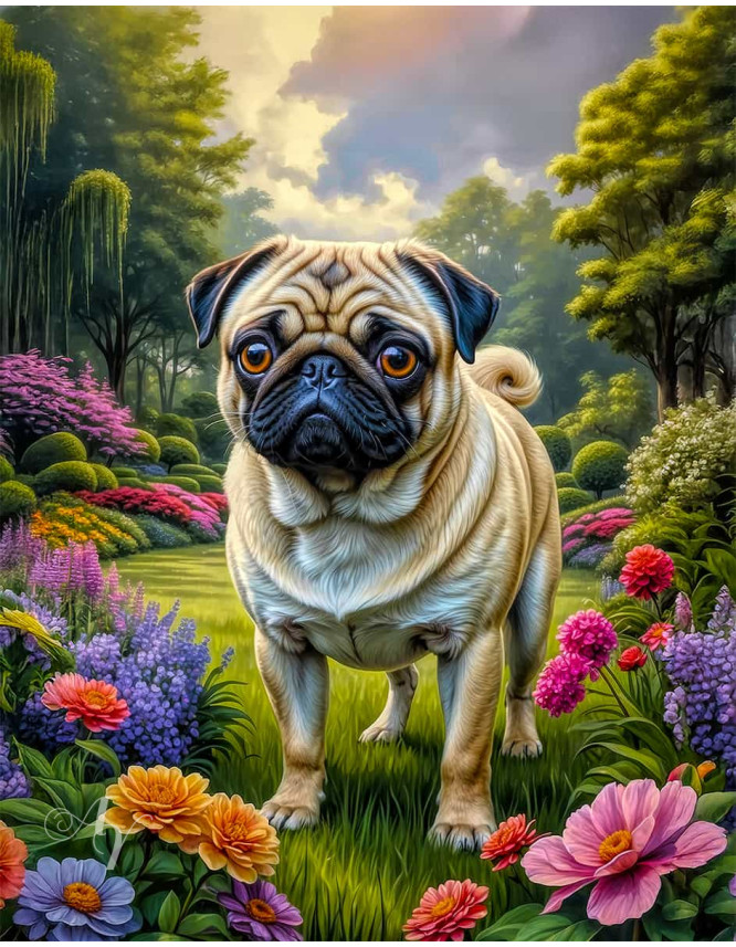 Pug Dog Portrait Paintings Pug Dog Portrait Paintings