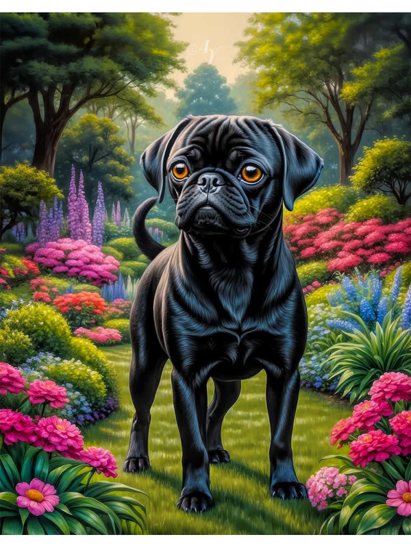 Puggle Dog Portrait Paintings