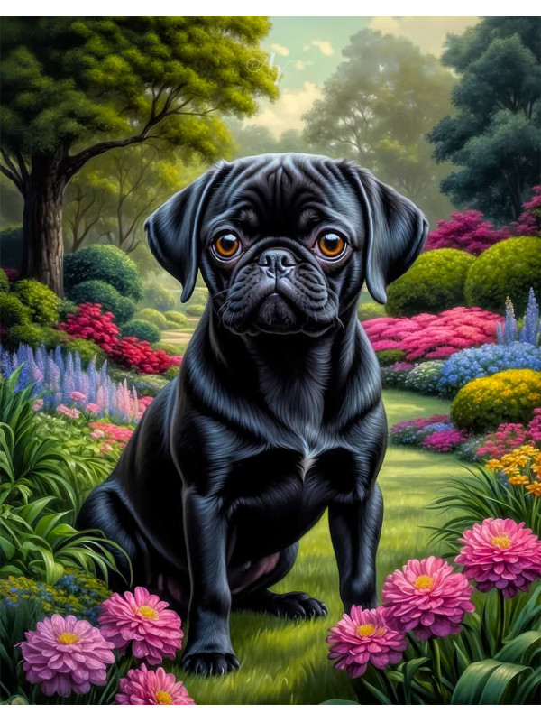 Puggle Dog Portrait Paintings