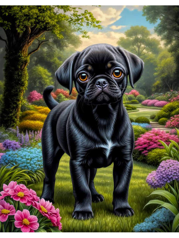 Puggle Dog Portrait Paintings