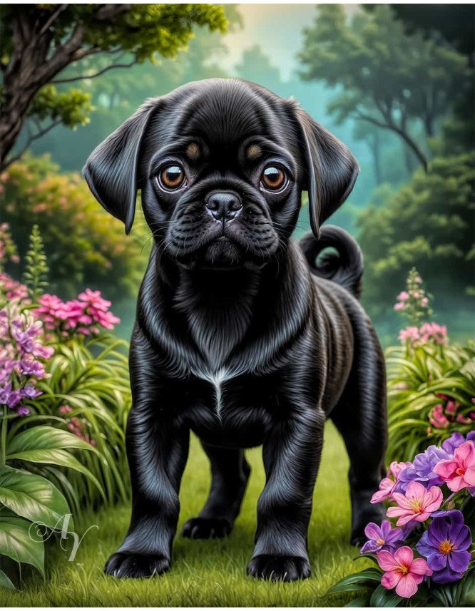 Puggle Dog Portrait Paintings Puggle Dog Portrait Paintings