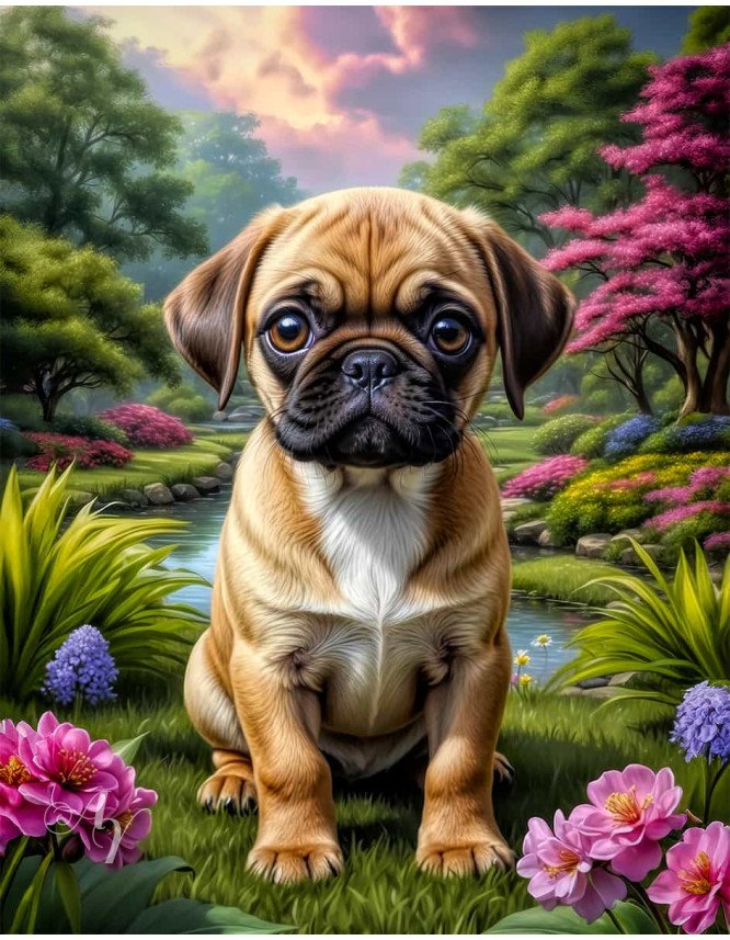 Puggle Dog Portrait Paintings Puggle Dog Portrait Paintings