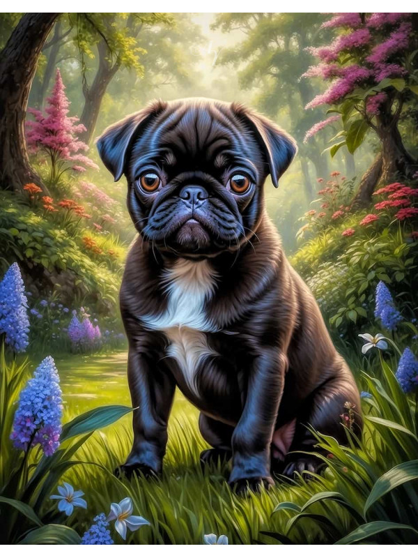 Pug Dog Portrait Paintings