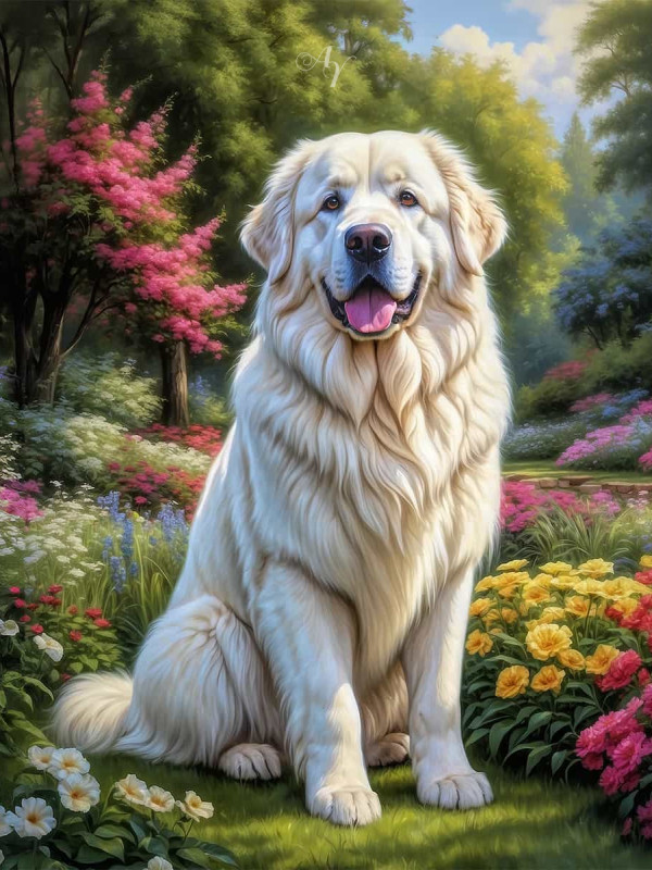 Great Pyrenees Portrait Paintings