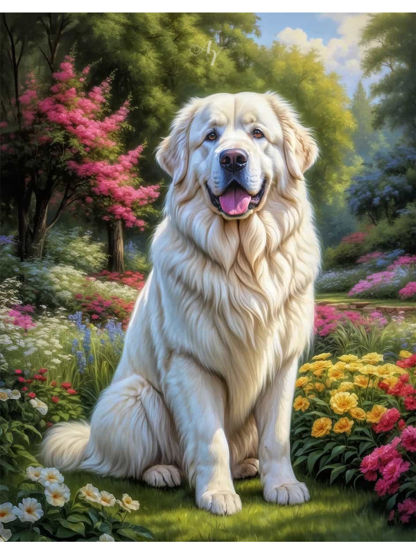 Great Pyrenees Portrait Paintings