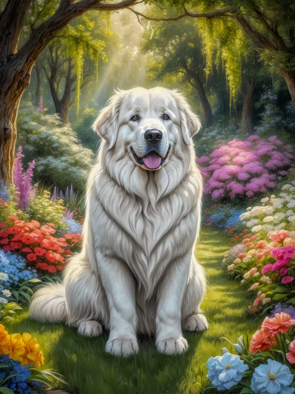 Great Pyrenees Portrait Paintings