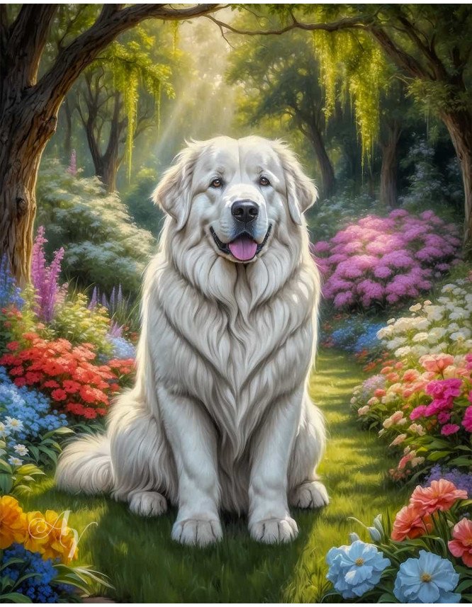 Great Pyrenees Portrait Paintings