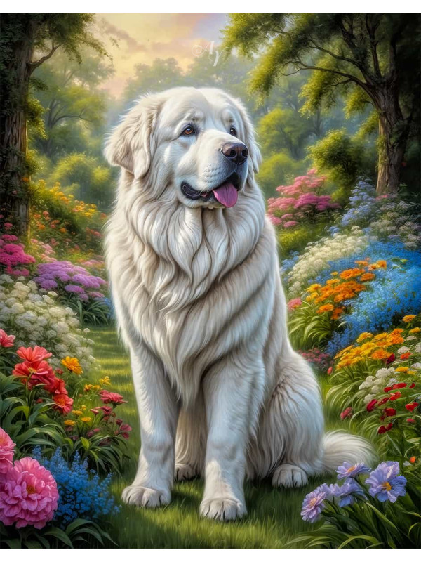 Great Pyrenees Portrait Paintings