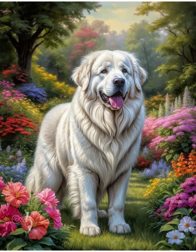 Great Pyrenees Portrait Paintings
