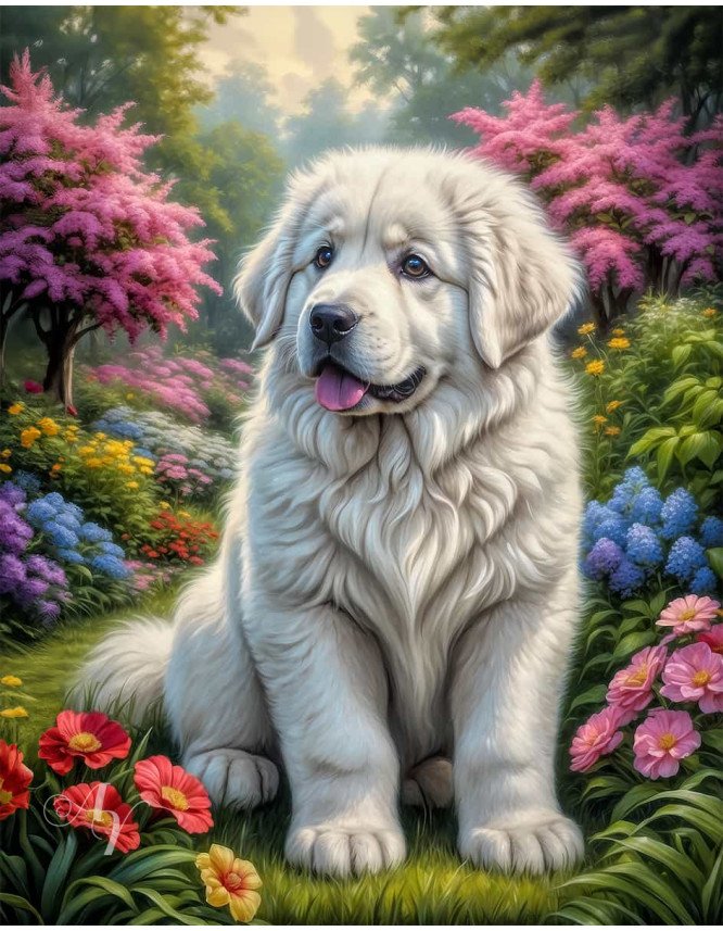 Great Pyrenees Portrait Paintings