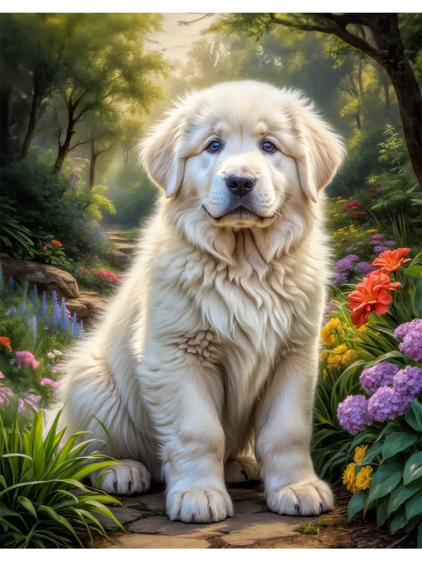 Great Pyrenees Portrait Paintings