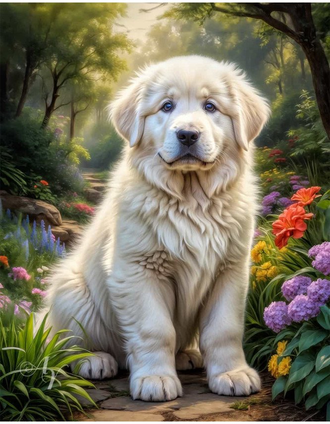 Great Pyrenees Portrait Paintings