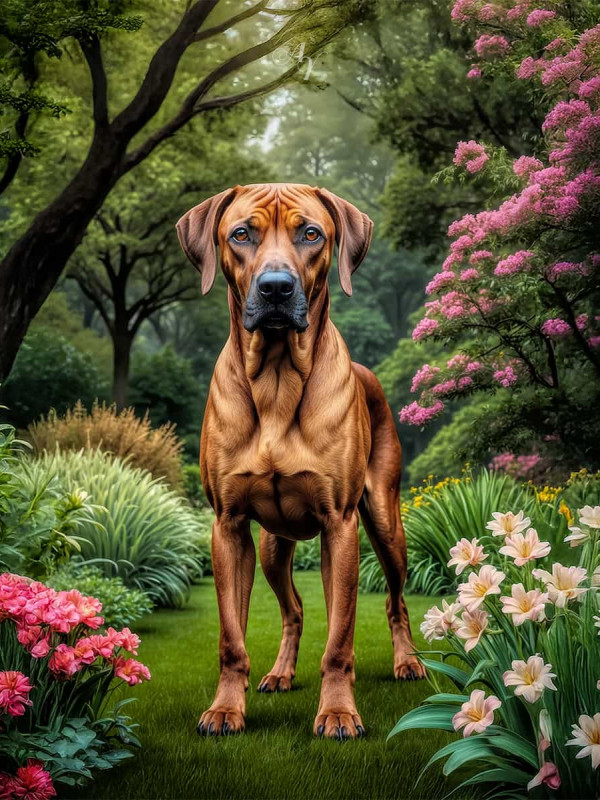 Rhodesian Ridgeback Portrait Paintings