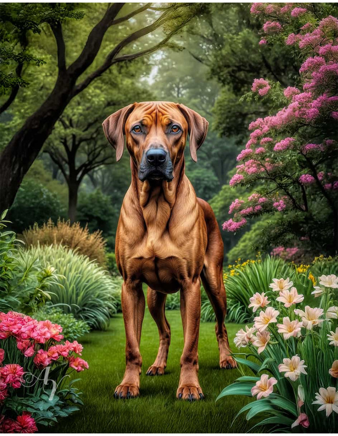 Rhodesian Ridgeback Portrait Paintings