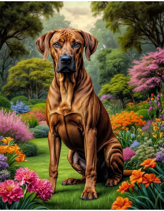 Rhodesian Ridgeback Portrait Paintings