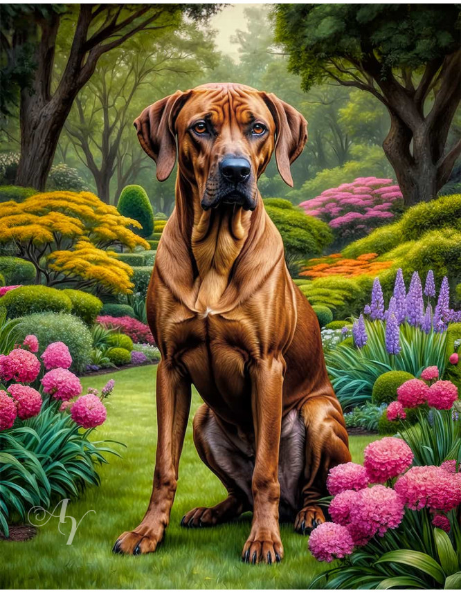 Rhodesian Ridgeback Portrait Paintings