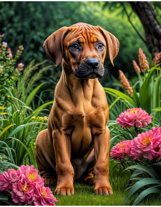 Rhodesian Ridgeback Portrait Paintings