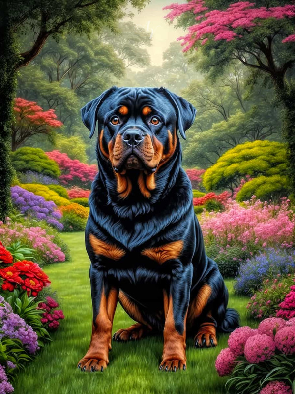 Rottweiler Portrait Paintings