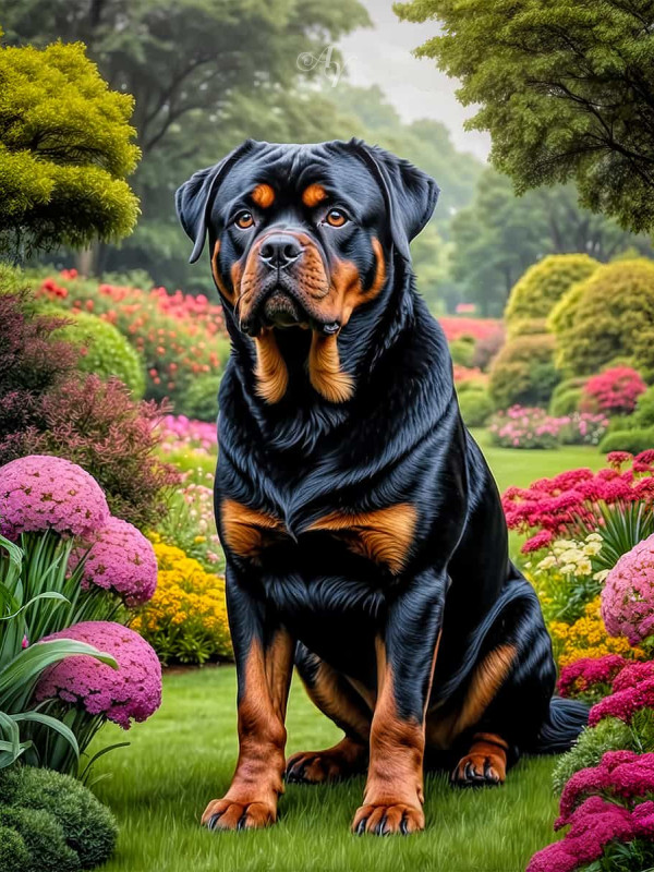 Rottweiler Portrait Paintings