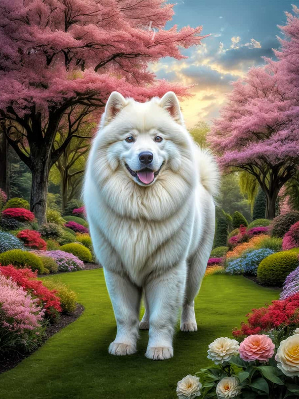 Samoyed Portrait Paintings
