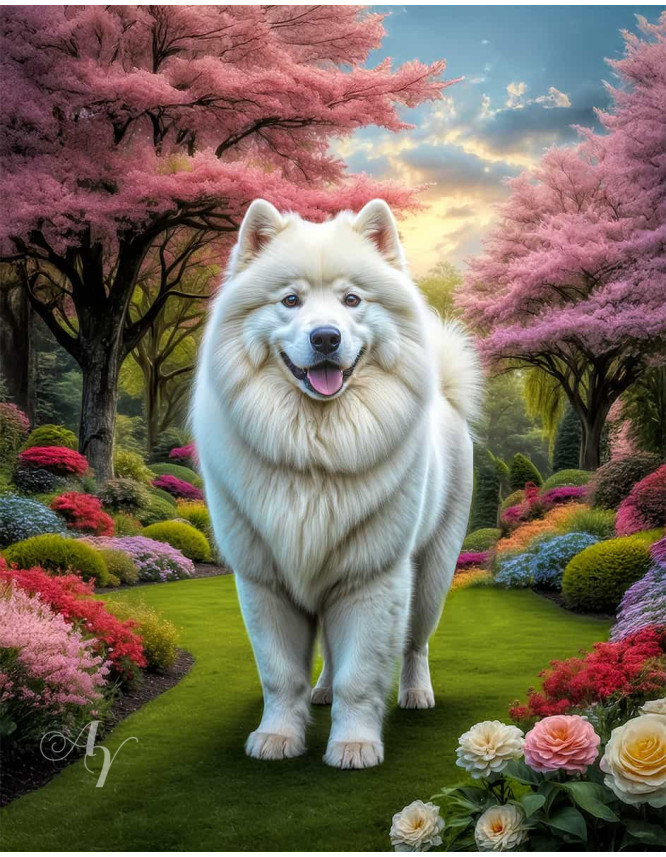 Samoyed Portrait Paintings