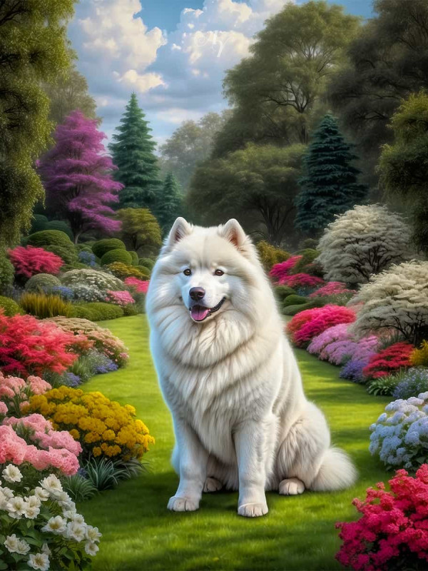 Samoyed Portrait Paintings