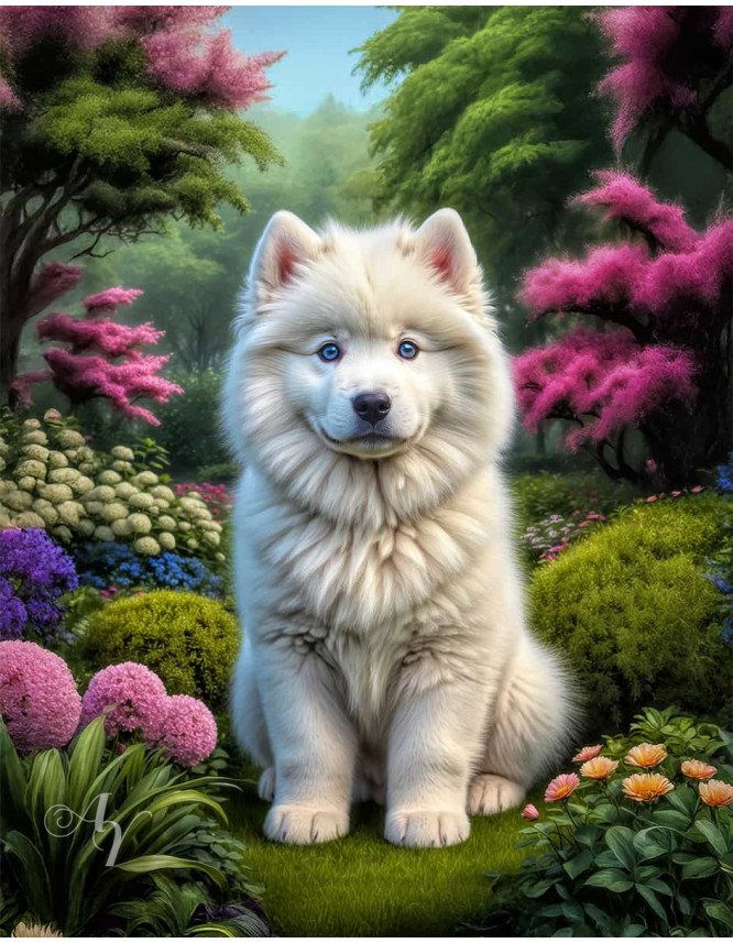 Samoyed Portrait Paintings Samoyed Portrait Paintings