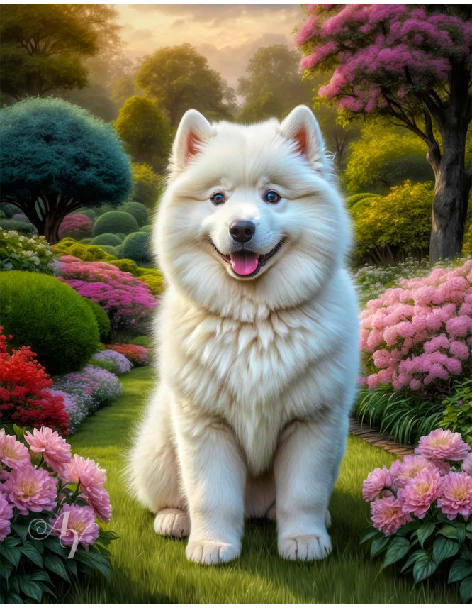 Samoyed Portrait Paintings