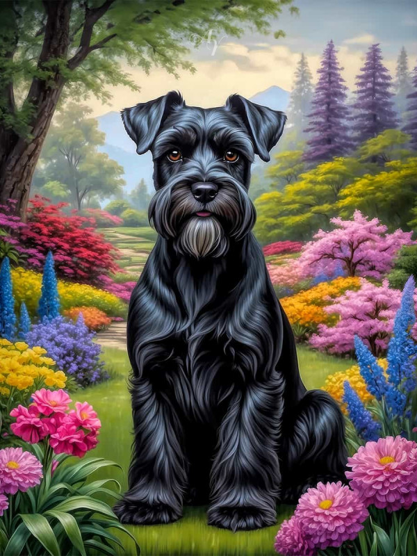 Schnauzer Portrait Paintings