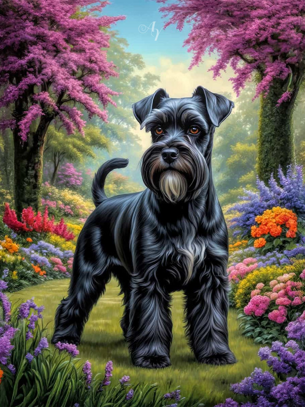 Schnauzer Portrait Paintings