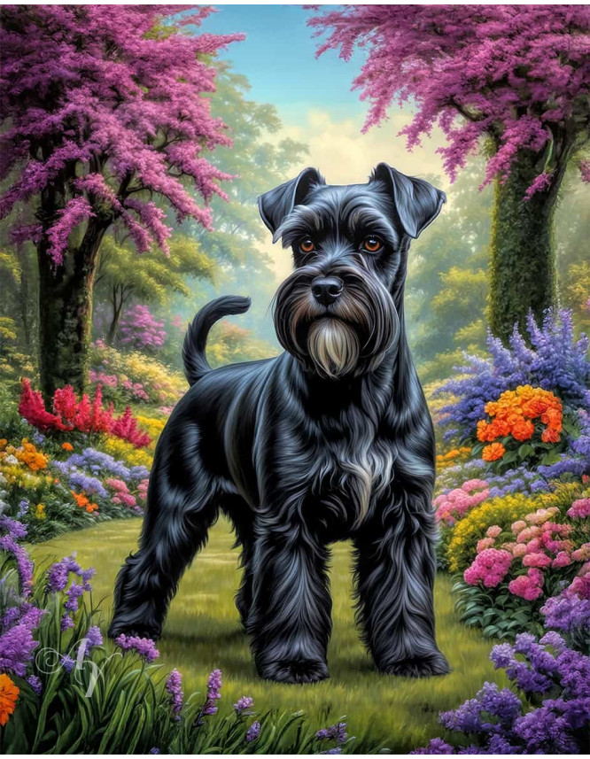Schnauzer Portrait Paintings