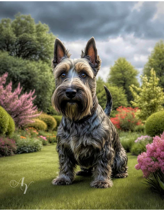 Scottish Terrier Portrait Paintings