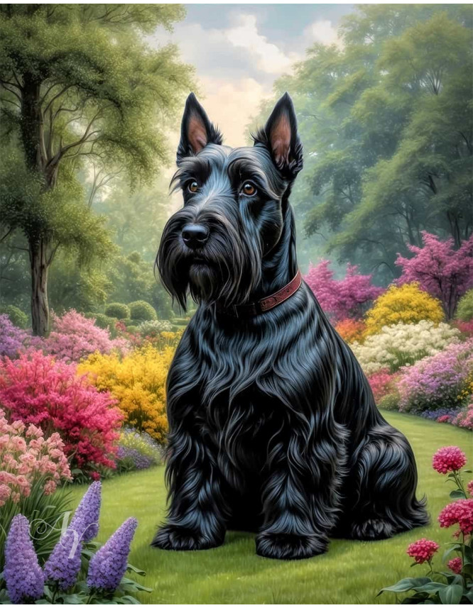 Scottish Terrier Portrait Paintings Scottish Terrier Portrait Paintings