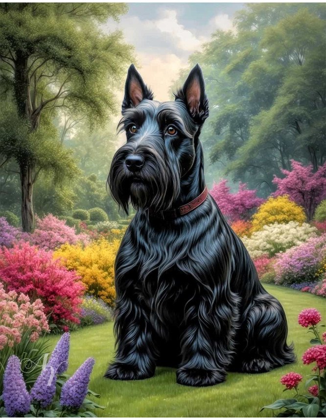 Scottish Terrier Portrait Paintings Scottish Terrier Portrait Paintings
