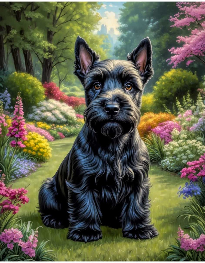 Scottish Terrier Portrait Paintings Scottish Terrier Portrait Paintings