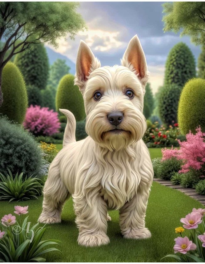 Scottish Terrier Portrait Paintings Scottish Terrier Portrait Paintings