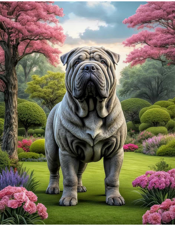 Shar Pei Portrait Paintings