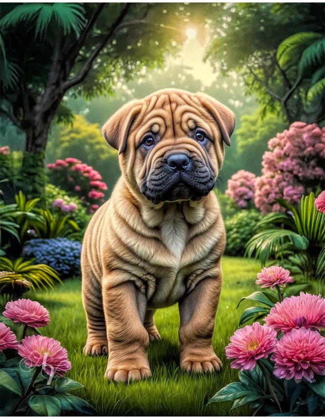Shar Pei Portrait Paintings Shar Pei Portrait Paintings