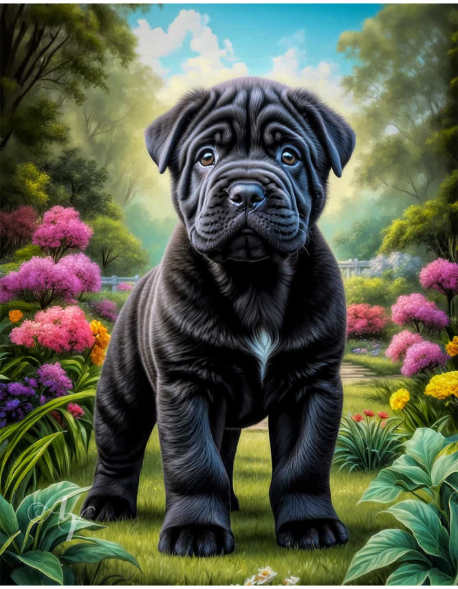 Shar Pei Portrait Paintings Shar Pei Portrait Paintings